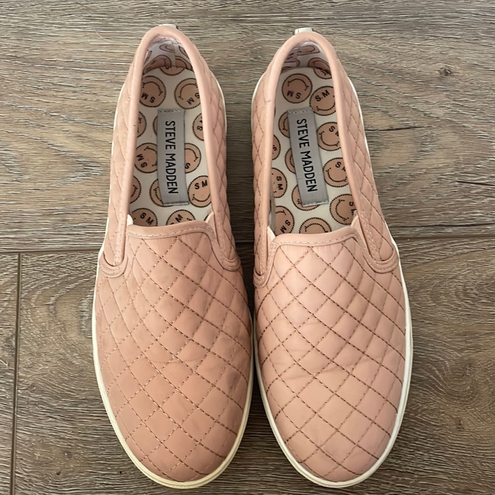 Pink Steve Madden Slip Ons